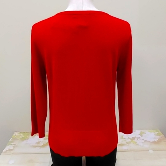 Red Chelsea and Theodore Sweater 4023p - Picture 3 of 7